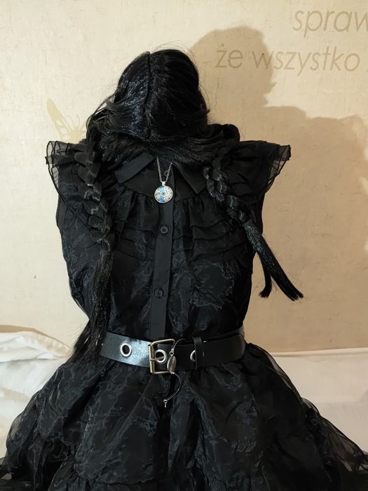 Przebranie  Wednesday Adams Halloween  6 części rozmiar M