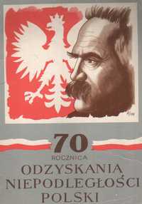 70 Rocznica Odzyskania Niepodległosci Plansze Piłsudski FOTO PRL