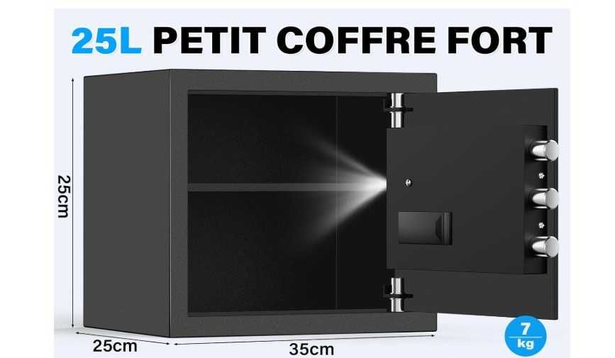 Sejf Sanfnz 25L pancerny ognioodporny wodoodporny alarm