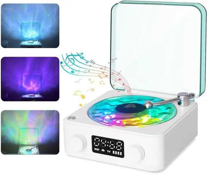 Колонка в стилі вінілового програвача, вініловий нічник, колонка ретро