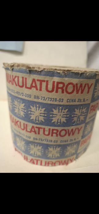 Papier toaletowy makulaturowy z lat prl