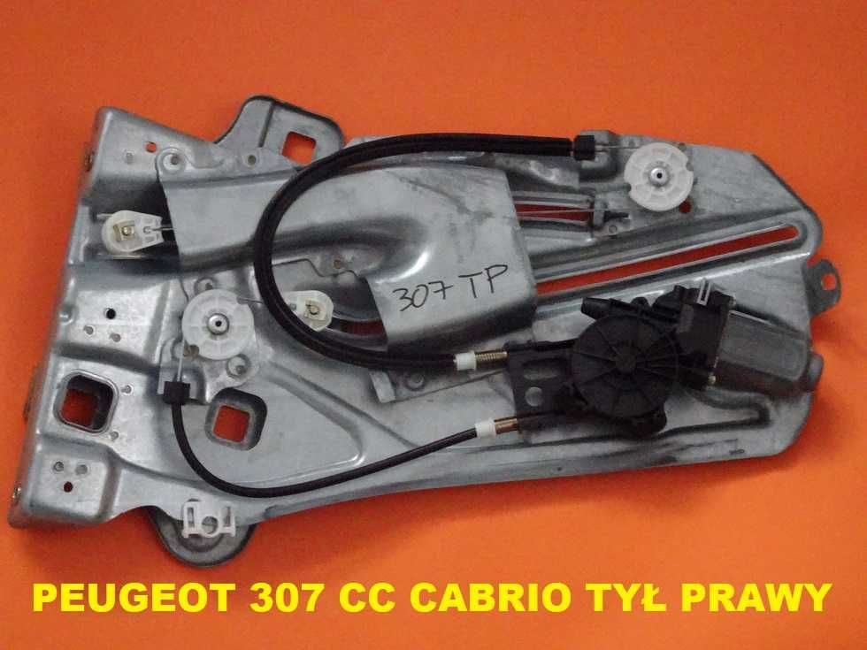 Podnośnik Mechanizm Szyby Peugeot 307 CC Cabrio Tył Prawy (1b2a)