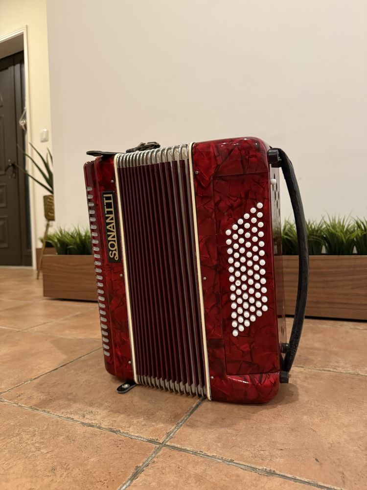 Acordeão Sonanti 72 Baixos - Excelente Estado + Estojo