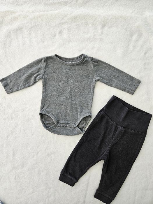 Zestaw Body spodnie rozm 62 bawełna H&M
