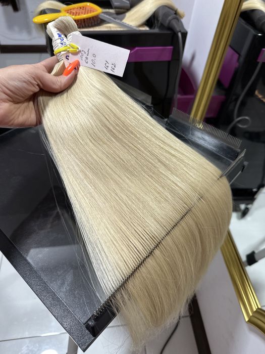 Włosy słowianskie perlowy blond