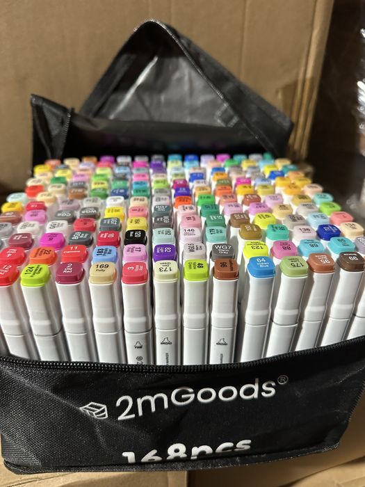 Markery alkoholowe 2mGoods – 168 sztuk – dwustronne w etui
