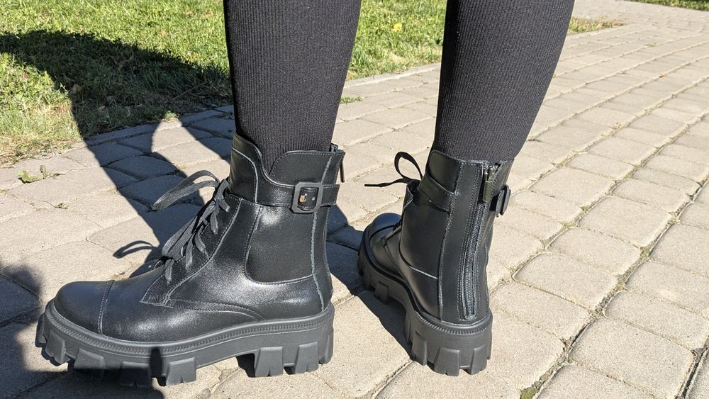 Черевики шкіряні жіночі нові 36-40р на флісі легесенькі ботинки деми