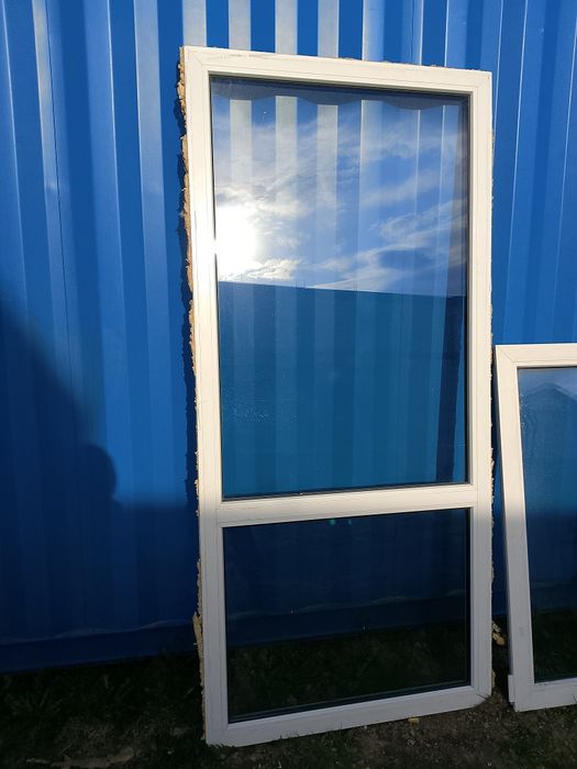 Okno 97x210 2szt fix plastikowe białe