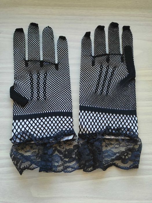 Gotyckie rękawiczki lolita siateczka koronka harajuku alternatywka