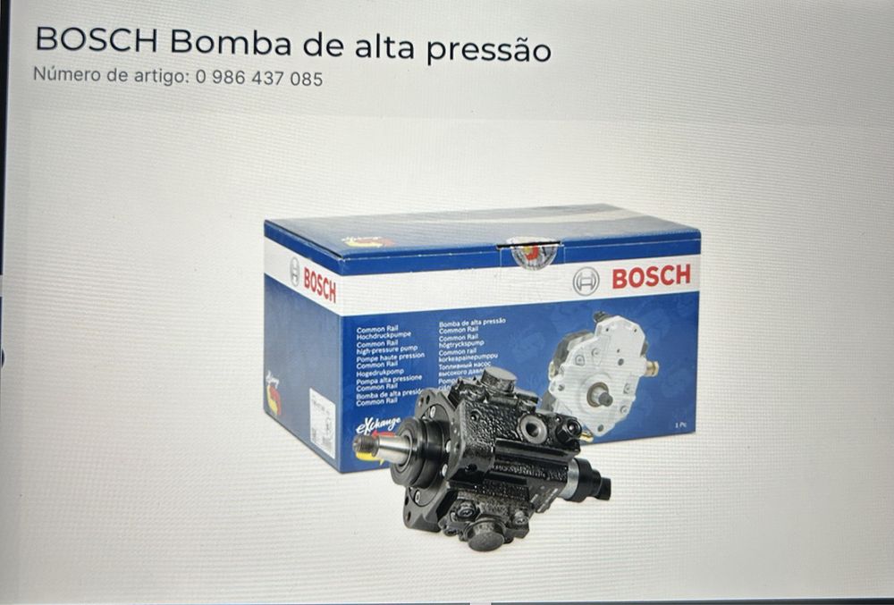 Bomba de injecção para Fiat e Iveco Bosch caixa fechada Selada