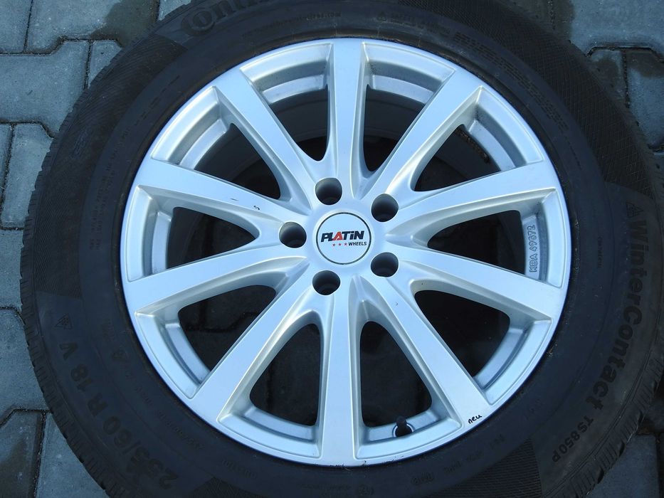 4x Alufelgi Platin 8J 18" 5x112 ET 35 piasta 66,6mm Stan BDB+
