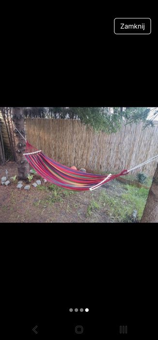 Hamak ogrodowy 2 osoby huśtawka xxl mocny wytrzymały wzmocniony pałąk