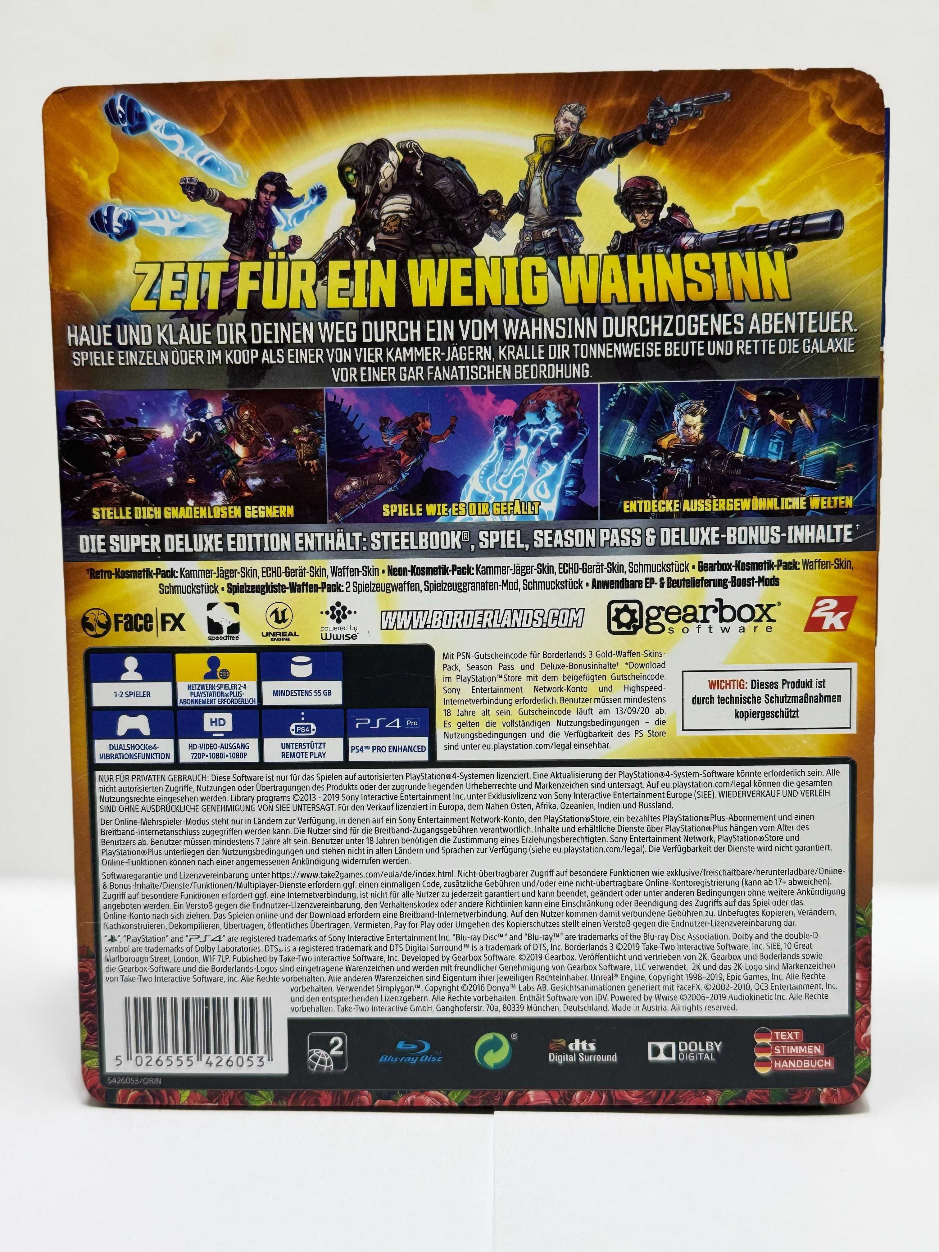 Gra Borderlands 3 Super Deluxe Edition na PS4 Playstation 4, bdb stan