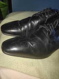 Sapatos de Homem de couro preto