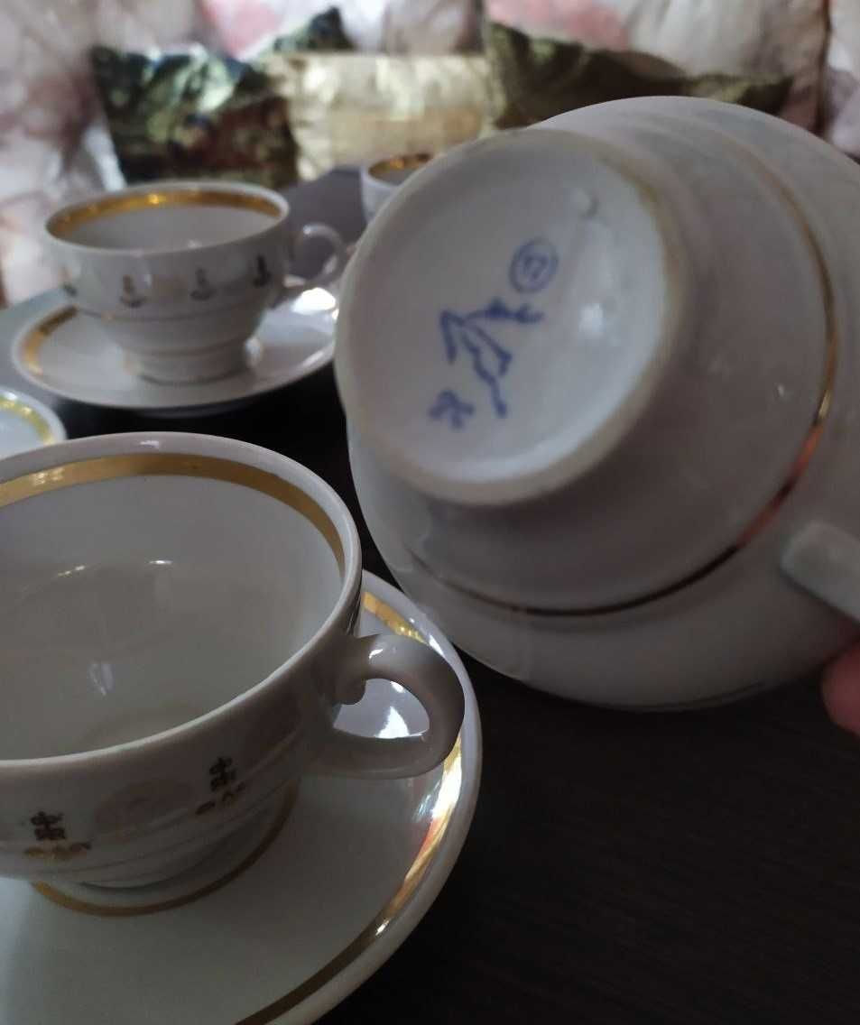 Чашка блюдце Городница фарфор СССР посуда чайная пара сервиз