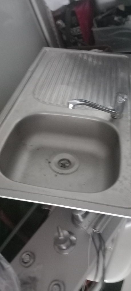 Lava loiças em inox c/misturadora