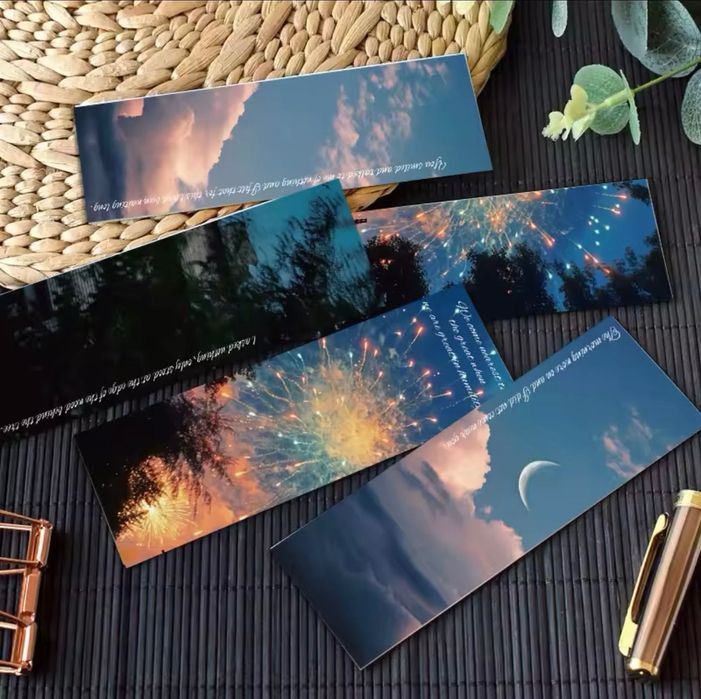 Закладинки для книг картонні набором 30 шт / закладки для книг