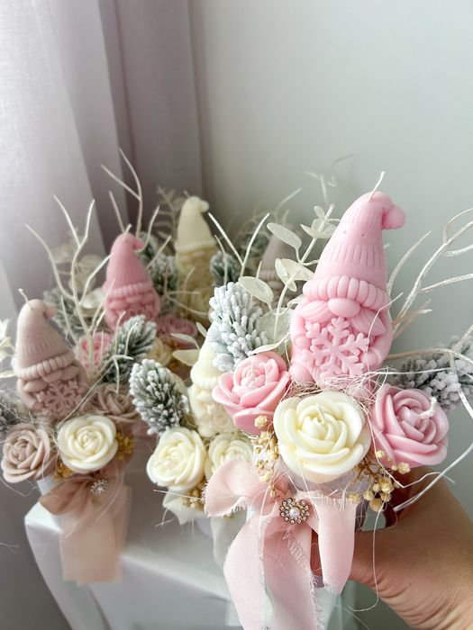 Bukiet ze świec sojowych Krasnal