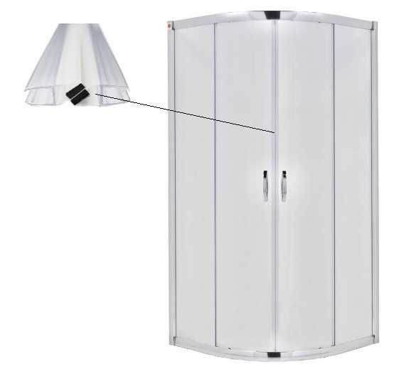 Uszczelka do kabiny prysznicowej - magnetyczna szkło 4, 5-6 lub 7-8 mm