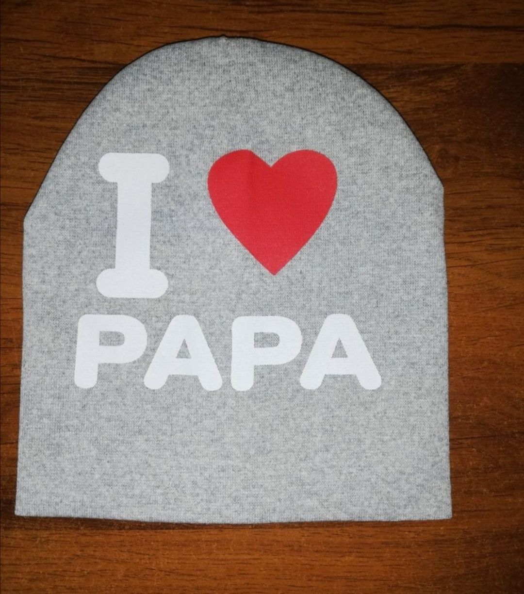 Czapka z napisem I Love Papa bądź i love mama