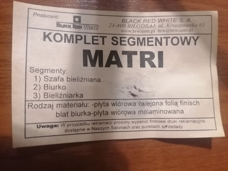 Meblościanka młodzieżowa
