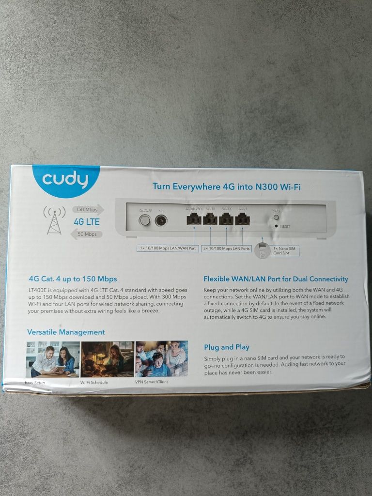 Router modem WiFi Cudy N300, 4G LTE
