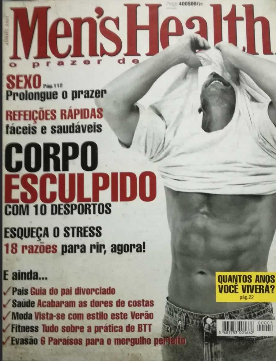 6 revistas Men's Health antigas (mais de 20 anos) como NOVAS