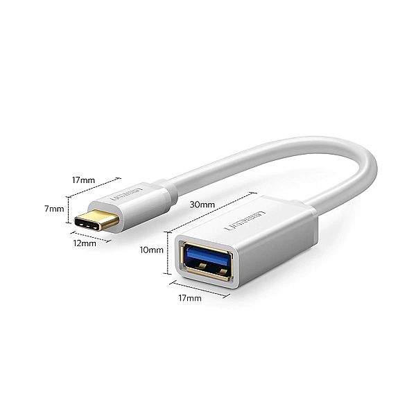 Adapter Ugreen US154, 30702 USB-A 3.0 (żeński) / USB-C 3.0 (męski) OTG