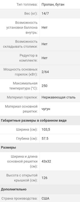 Гриль газовый Weber Q1000 серый, новый
