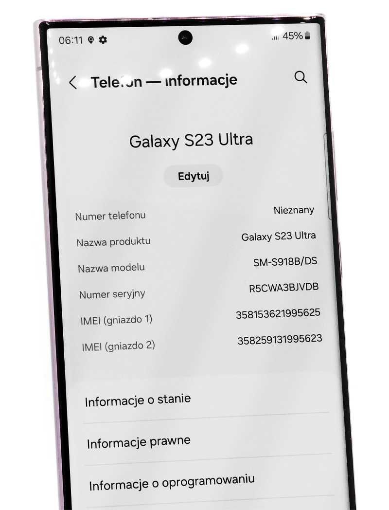 Smartfon Samsung Galaxy S23 Ultra 12/512GB Różowy |Jak nowy, gwarancja