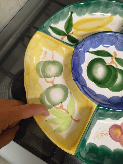 Prato de Cerâmica com 5 divisórias