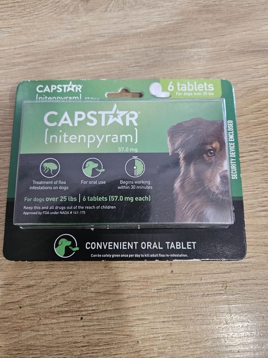 Na pchły dla zwierząt petarmor capstar nitenpyran 57mg