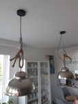Komplet dużych lamp w stylu industrialnym, loft
