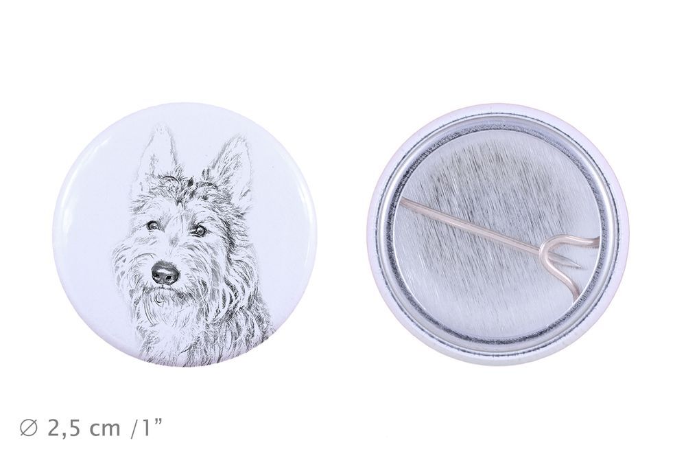 Owczarek pikardyjski przypinka z psem mała Art-Dog