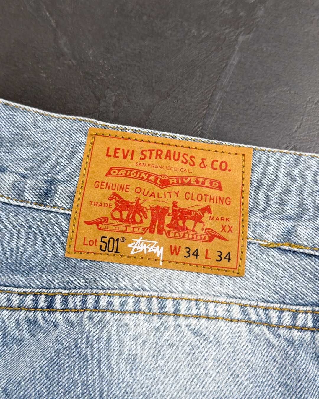 Джинси STUSSY & Levi's Embossed 501 Jeans