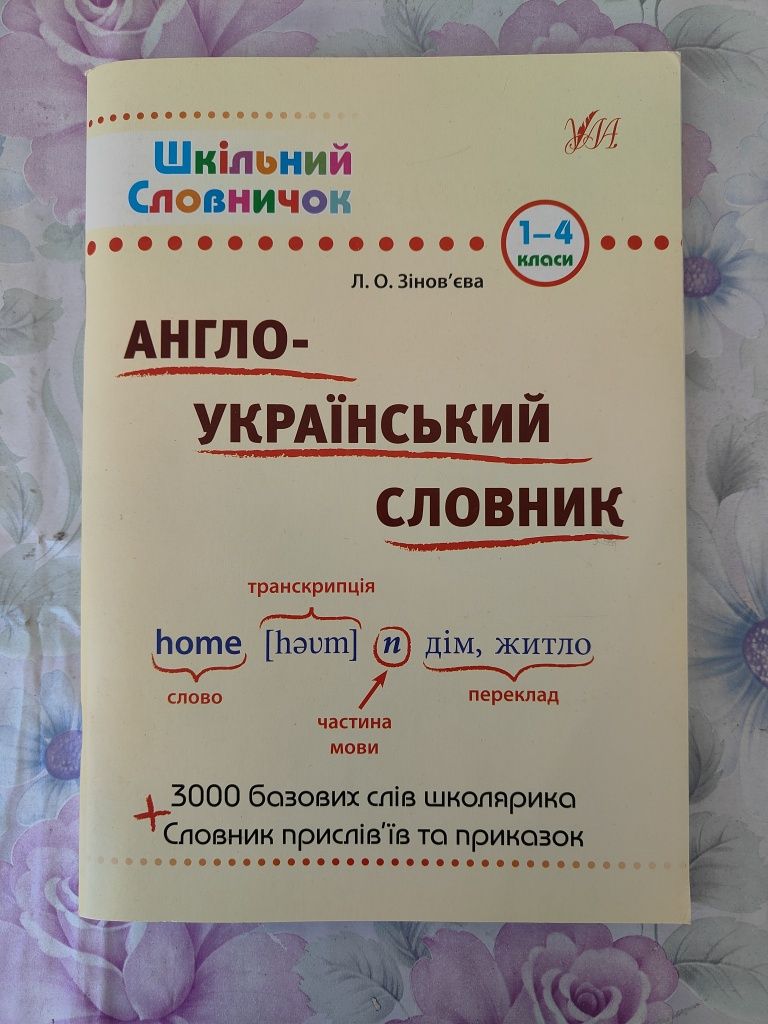 Шкільний словничок Прислів'я та приказки, англо-український словник