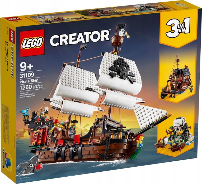 Lego Creator 3W1 31109 Statek Piracki nowe