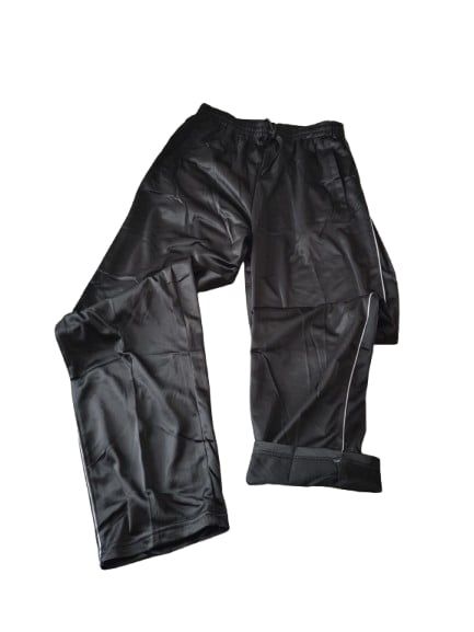 Spodnie dresowe śliskie cienkie letnie czarne 4XL