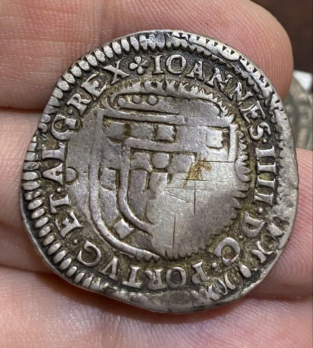 Moeda 1/2 Cruz. D PEDRO II CARIMBO 50