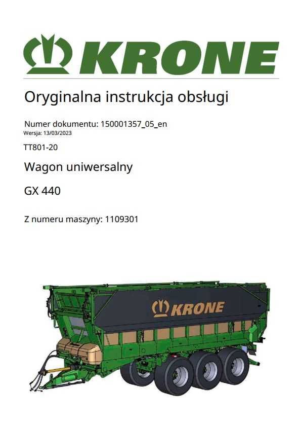 Instrukcja obsługi krone GX 440 PL