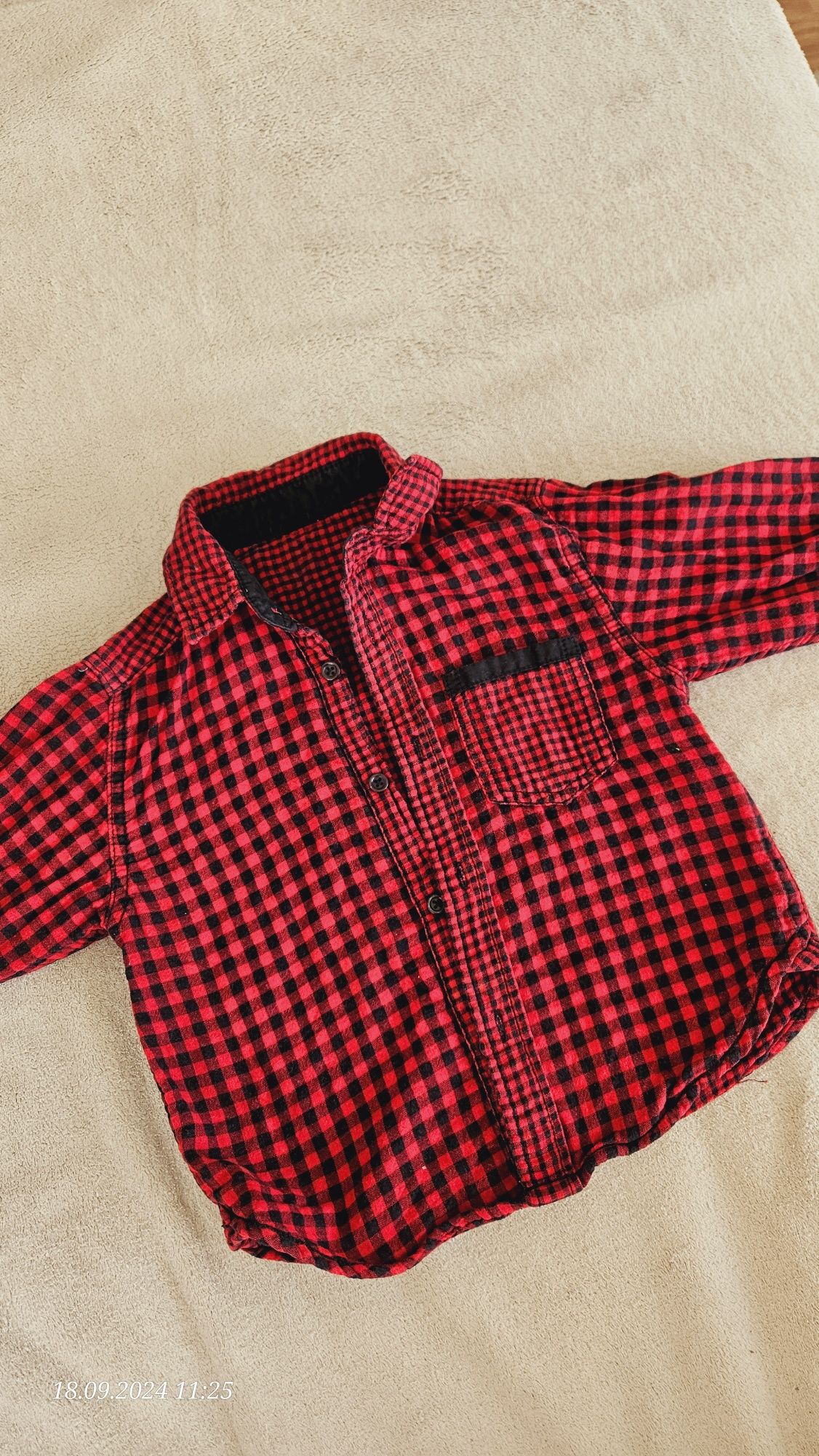 Koszula chłopięca z długim rękawem i kołnierzykiem 86 h&m