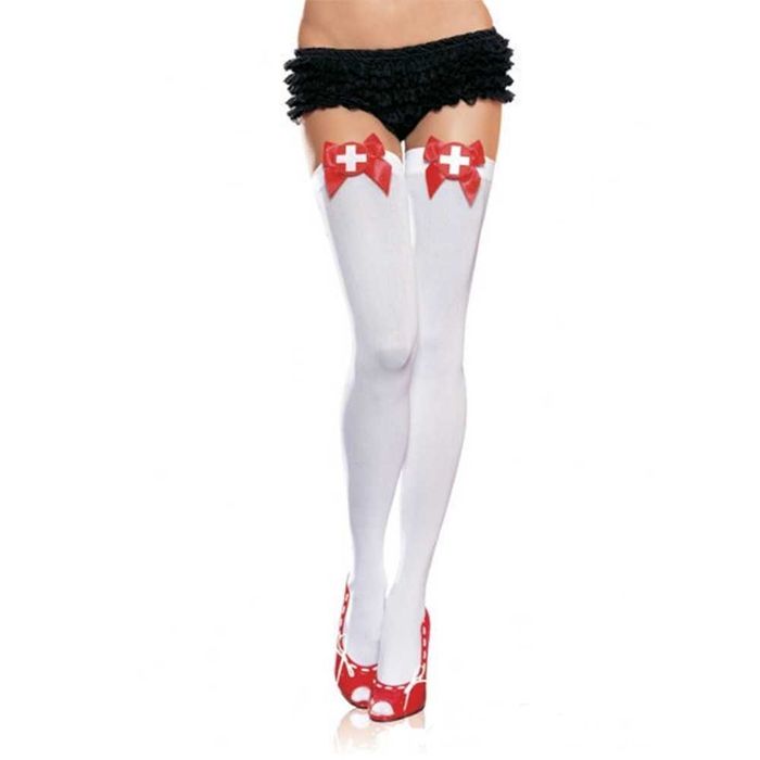 Эротическое нижнее белье, чулки с бантиком, панчохи, еротична білизна