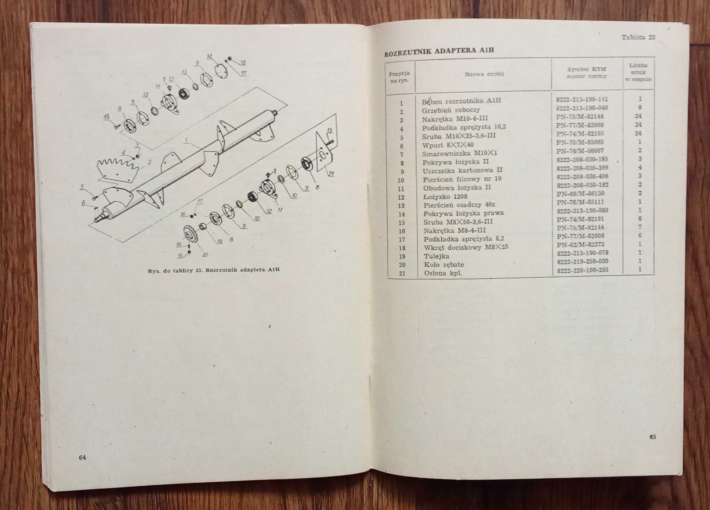 Instrukcja rozstrząsacz N-213 rozrzutnik obornika N213 katalog części