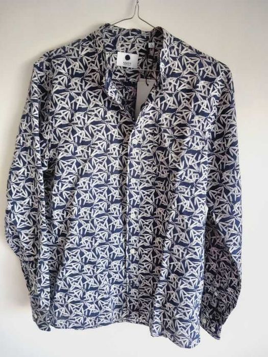 Nowa koszula męska  lniana ze stójką NN07 Massimo Dutti Zara rozmiar S