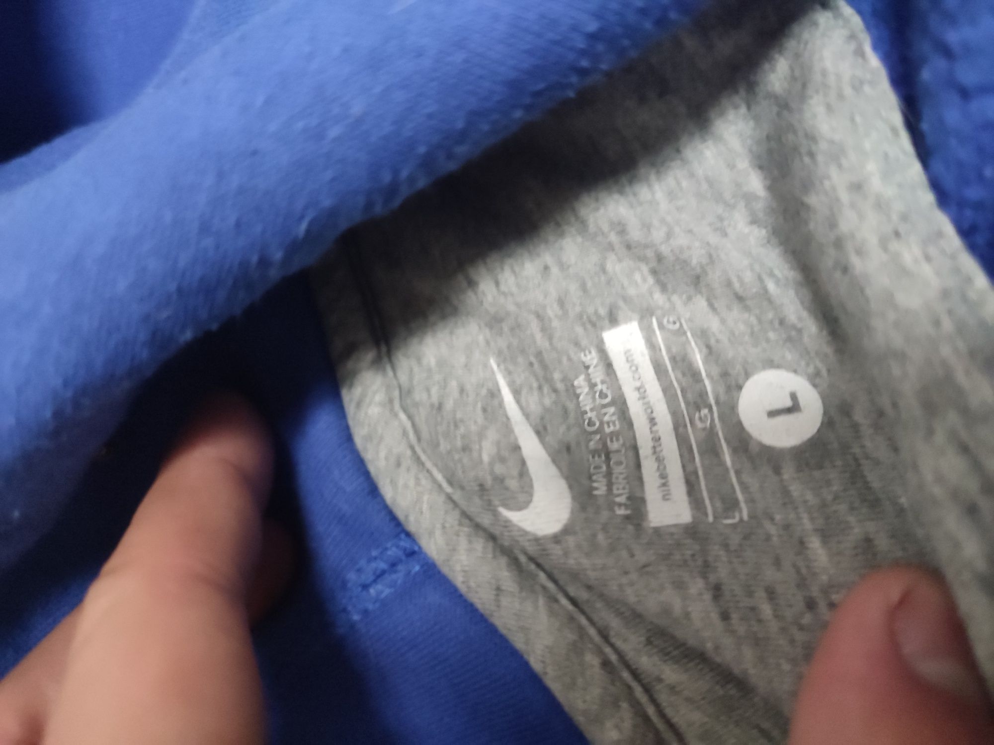 Кофта худ зипі Nike синя оригінал