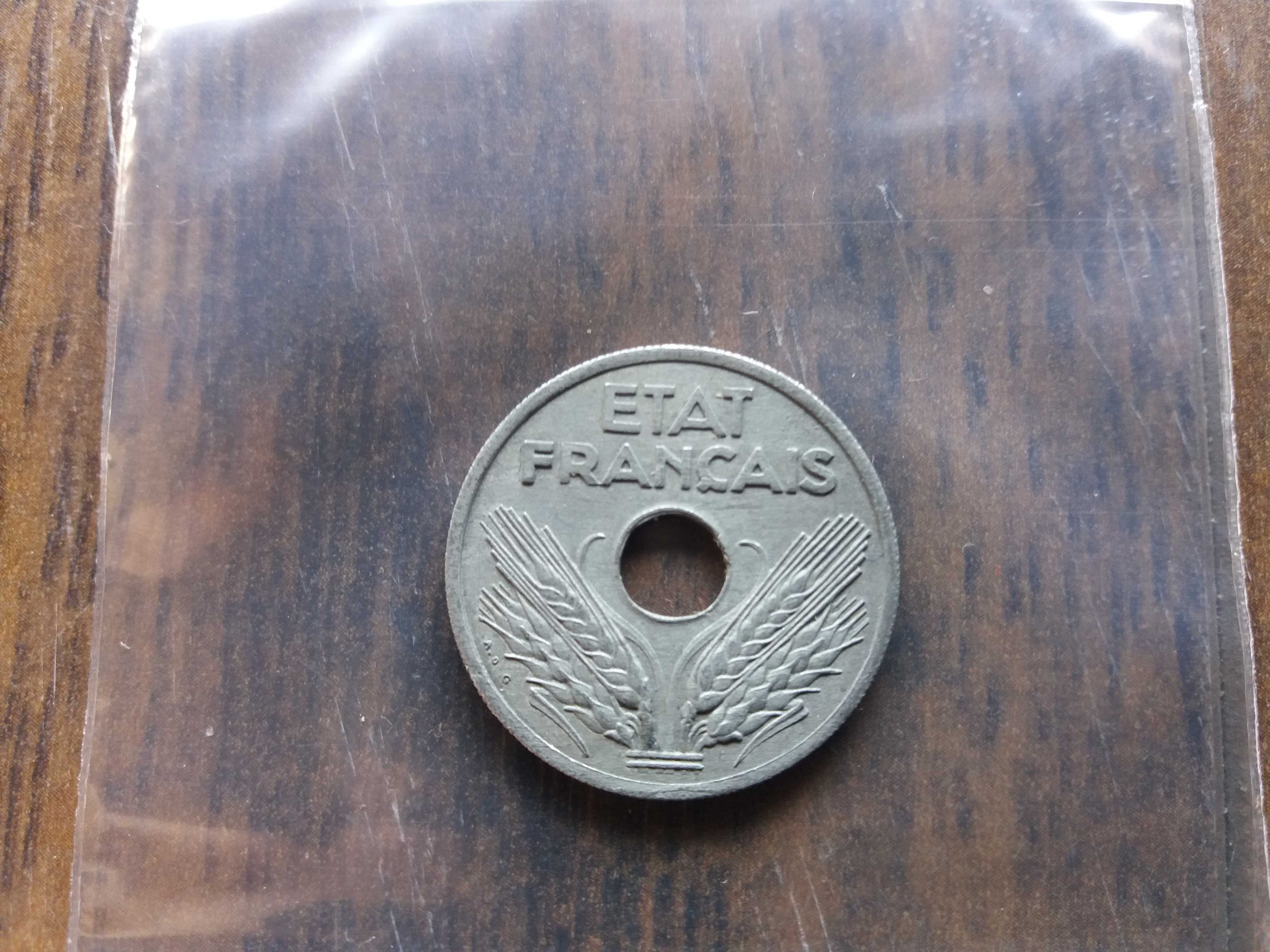 Moneta 20 Centimes Vingt 1941 FRANCJA Rzadka