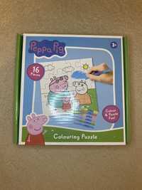 Puzzle Peppa pig świnka do kolorowania z mazakami 16