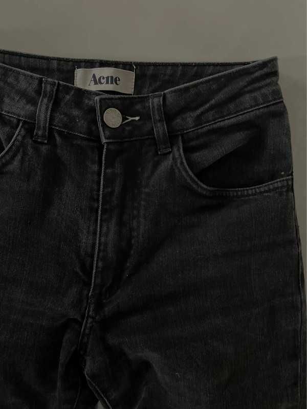 Jeansy ACNE STUDIOS straight slim 36 27/32 spodnie czarne