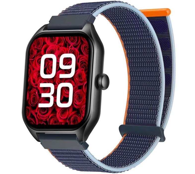 smartwatch rubicon rncf03-1 czarny+ niebiesko-pomarańczowy