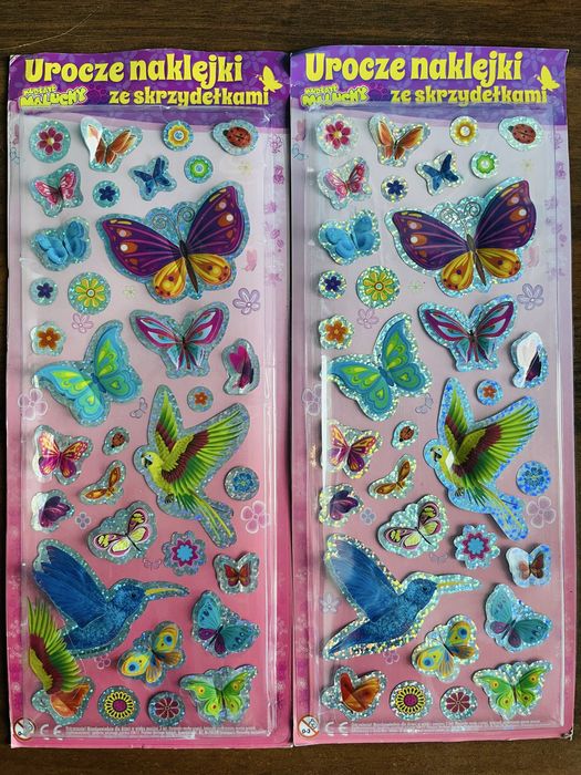 Naklejki motylki ptaki ze skrzydełkami 3D nowe